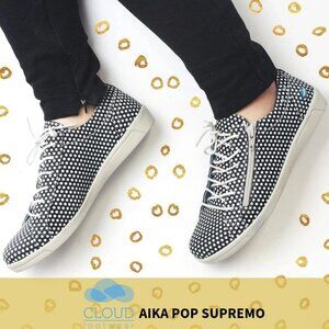 CLOUD Aika black polka dot sneaker 7.5